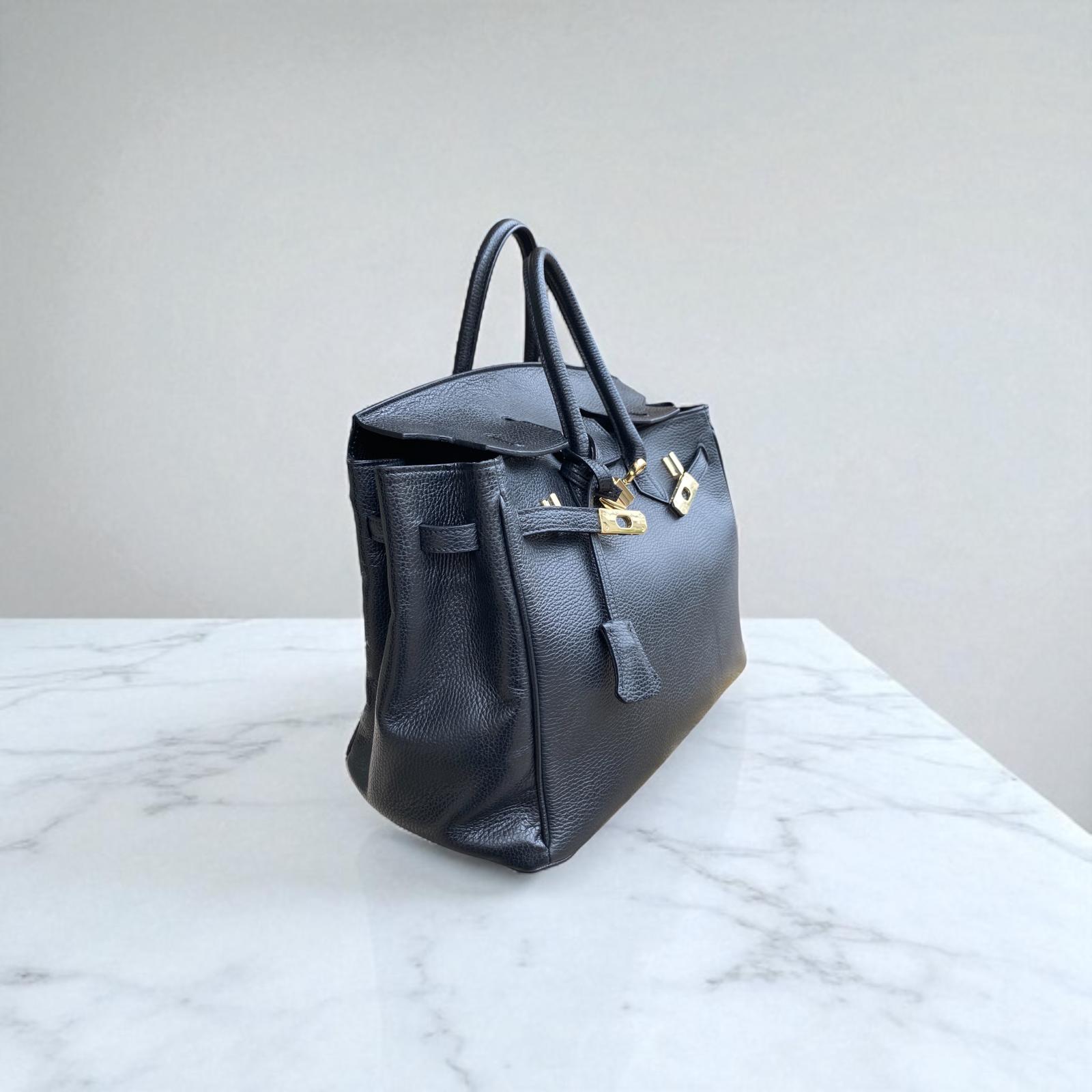 Borsa in Pelle Elisa Birken Blu