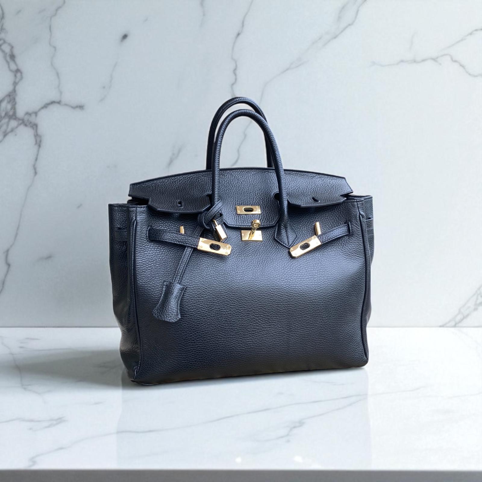 Borsa in Pelle Elisa Birken Blu