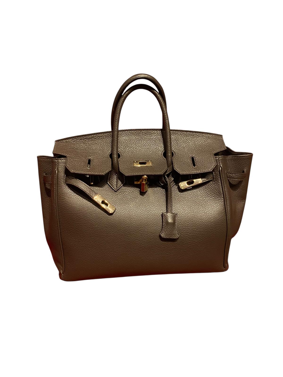 Borsa in Pelle Elisa Birken Marrone