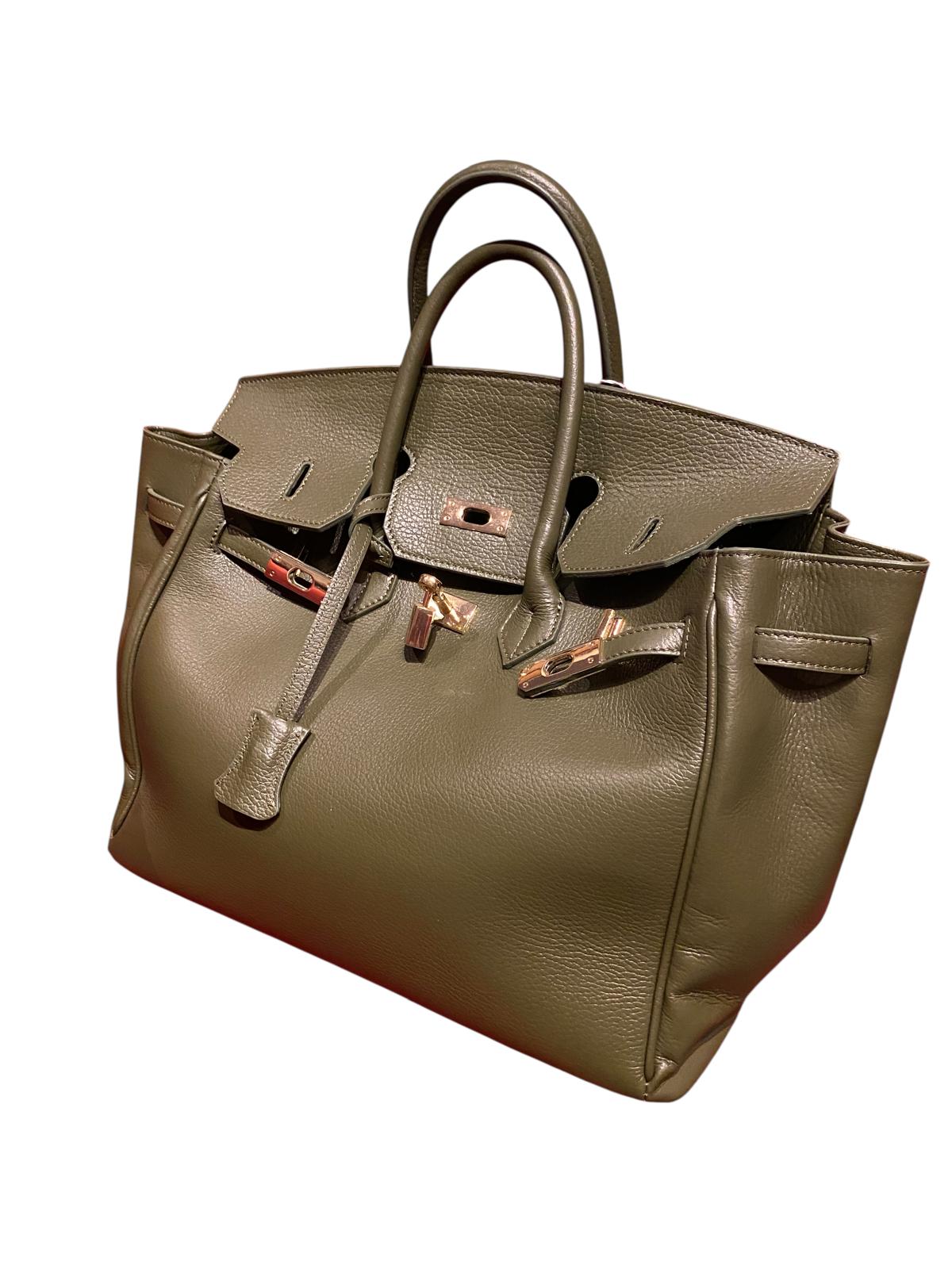 Borsa in Pelle Elisa Birken Marrone