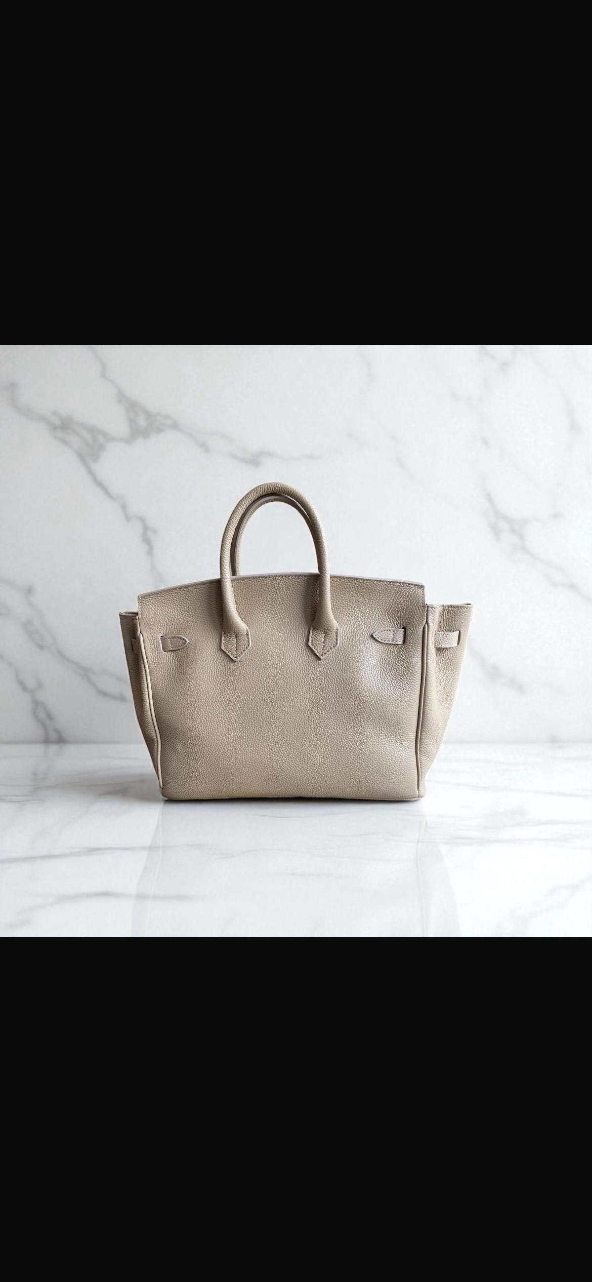 Borsa il Pelle Elisa Panna Scuro