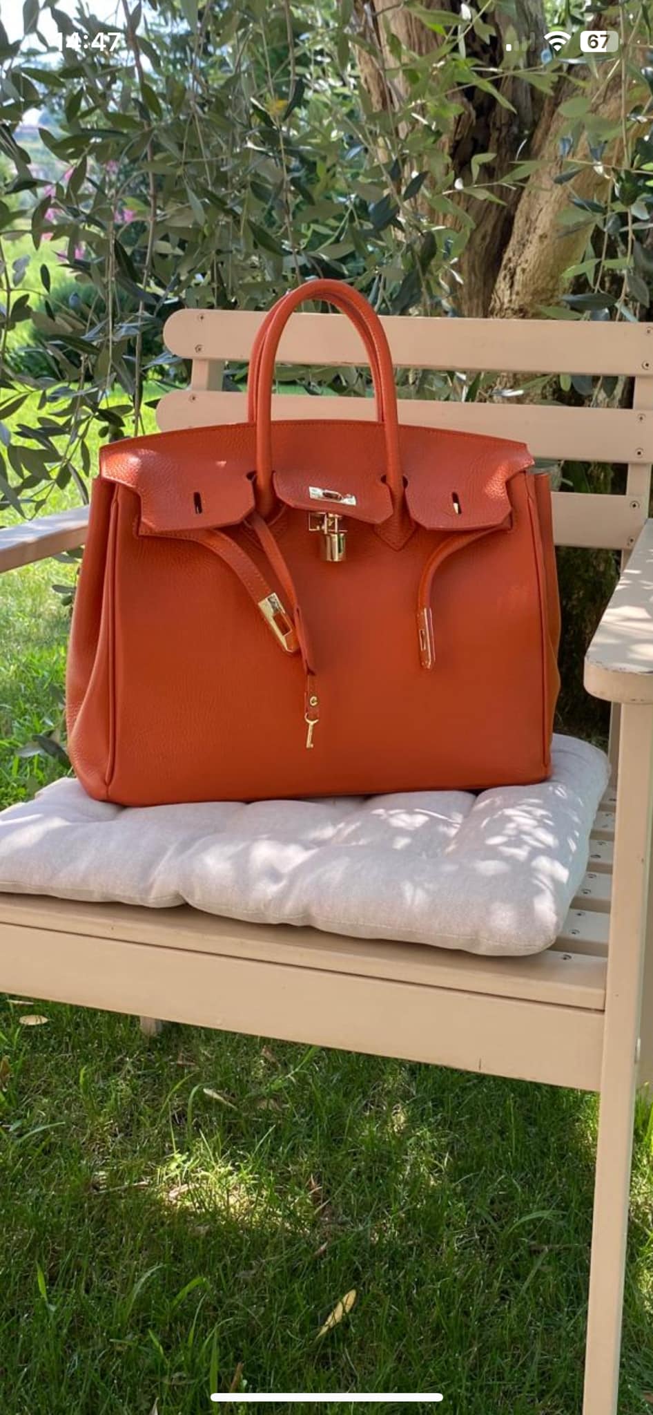 Borsa in Pelle Elisa Arancione