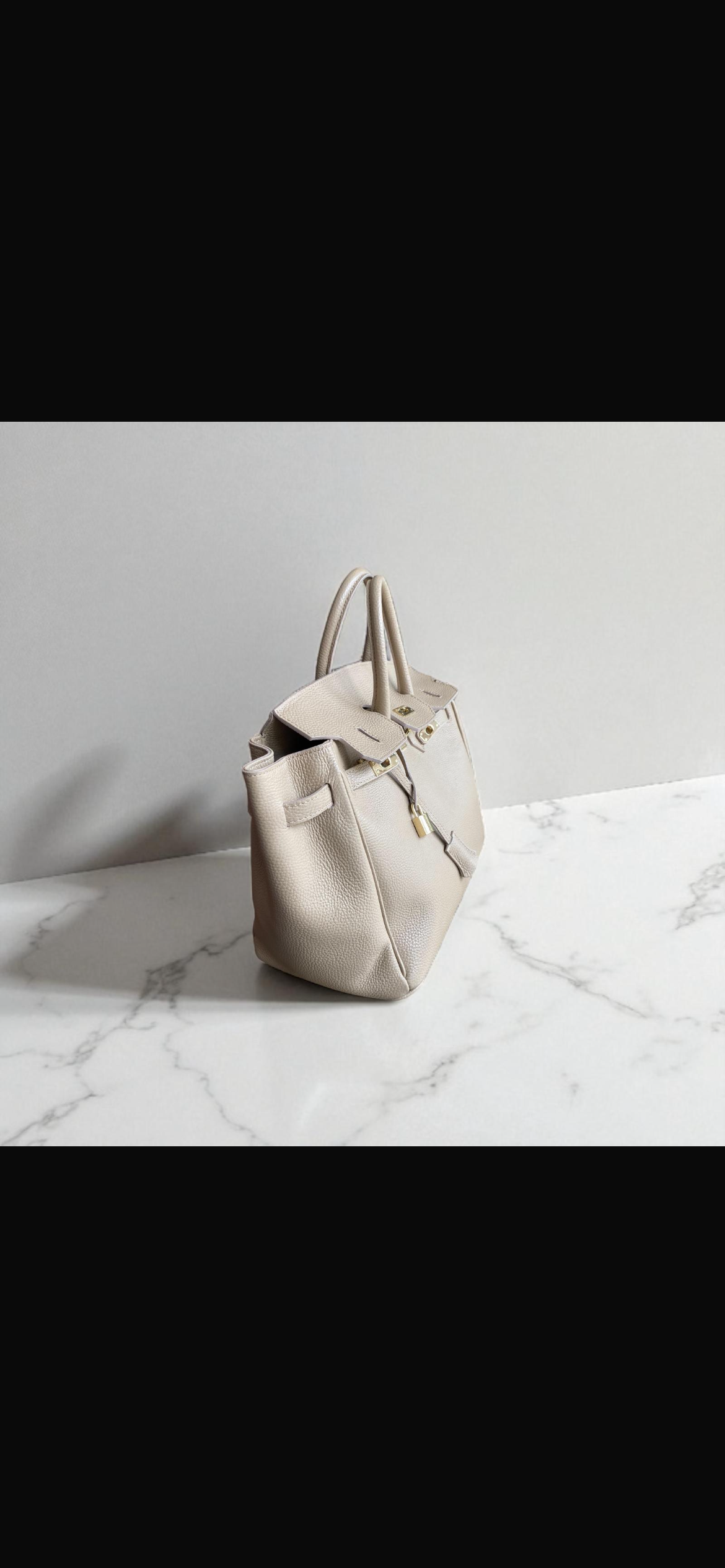 Borsa il Pelle Elisa Panna Scuro