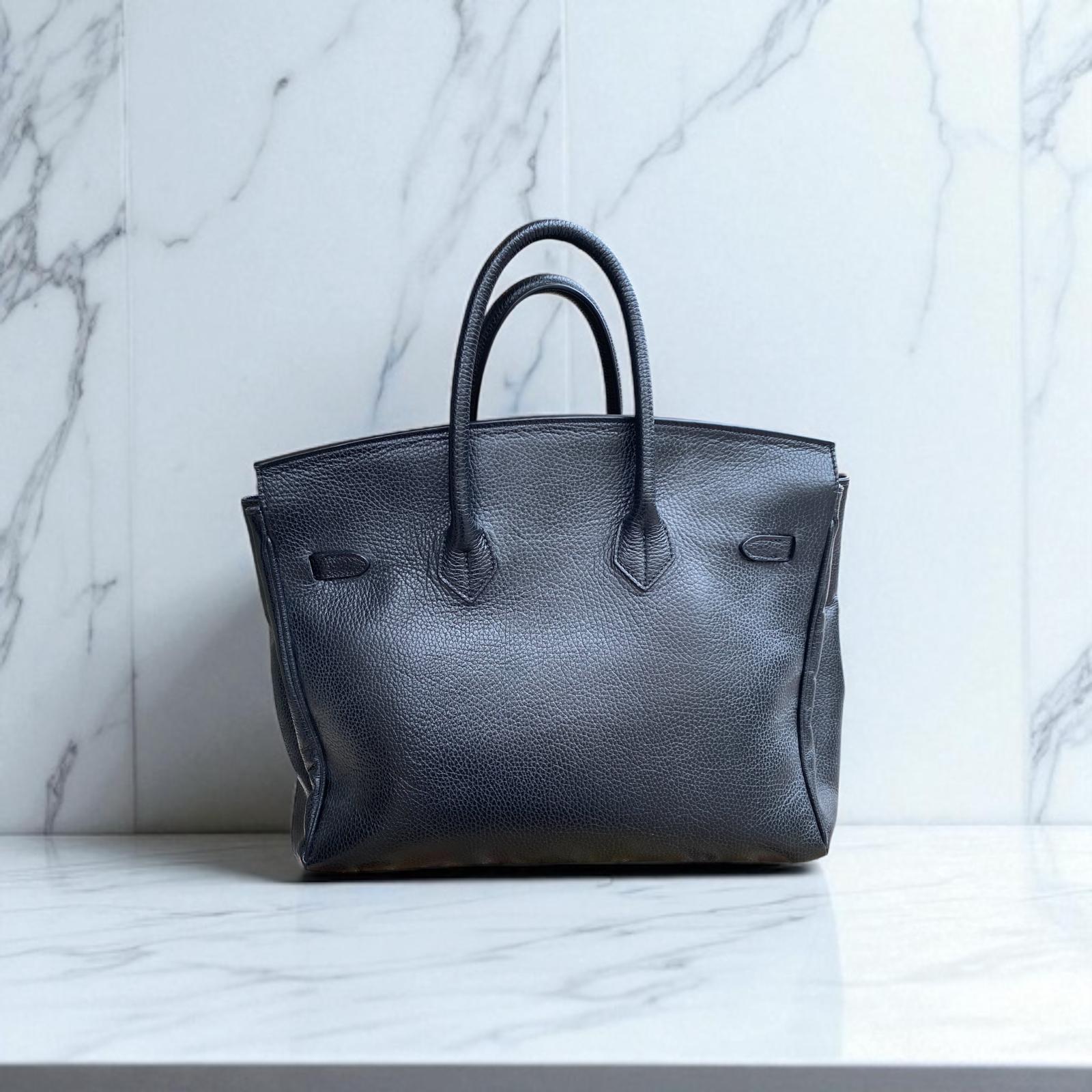 Borsa in Pelle Elisa Birken Blu