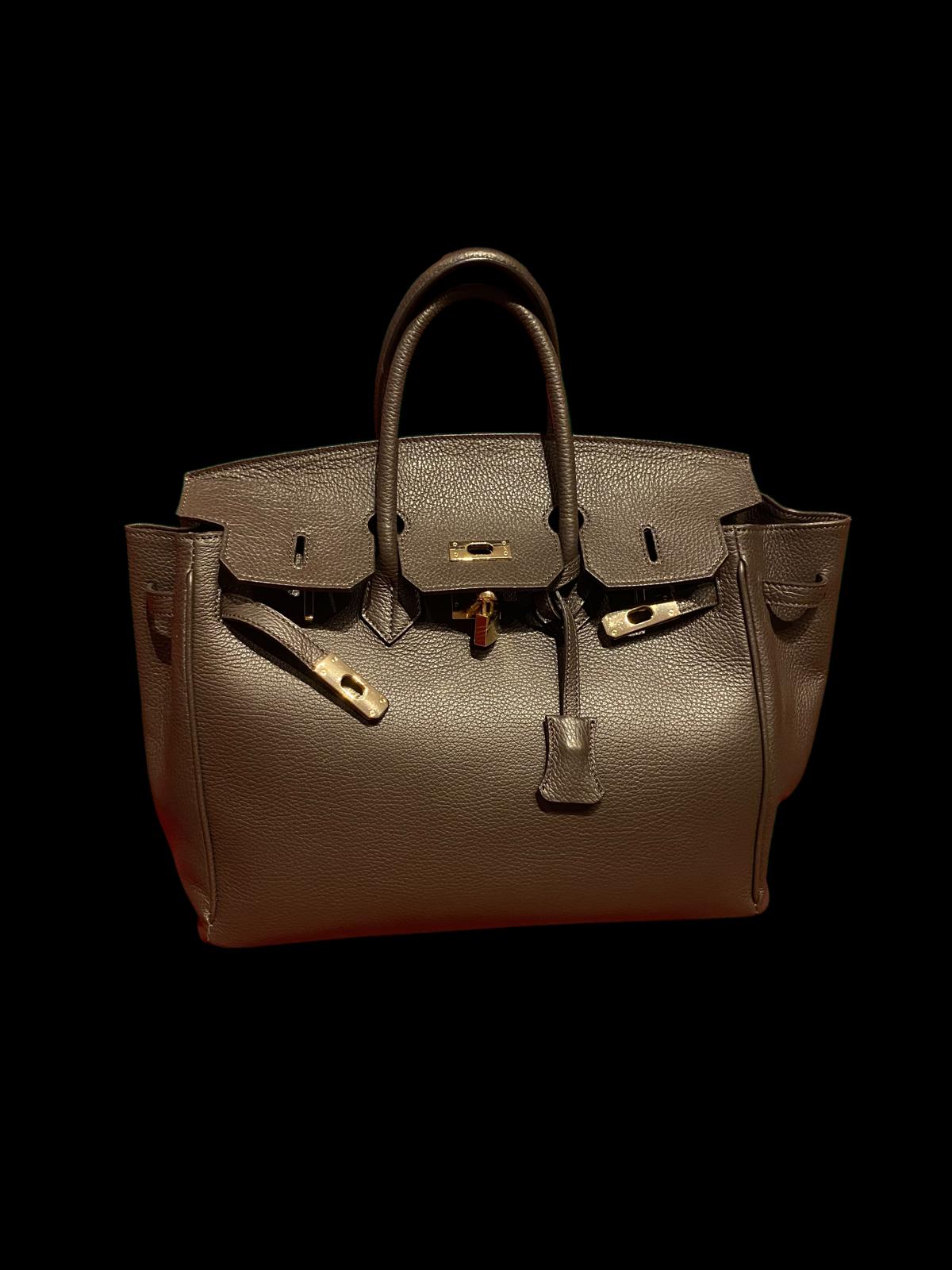 Borsa in Pelle Elisa Birken Marrone