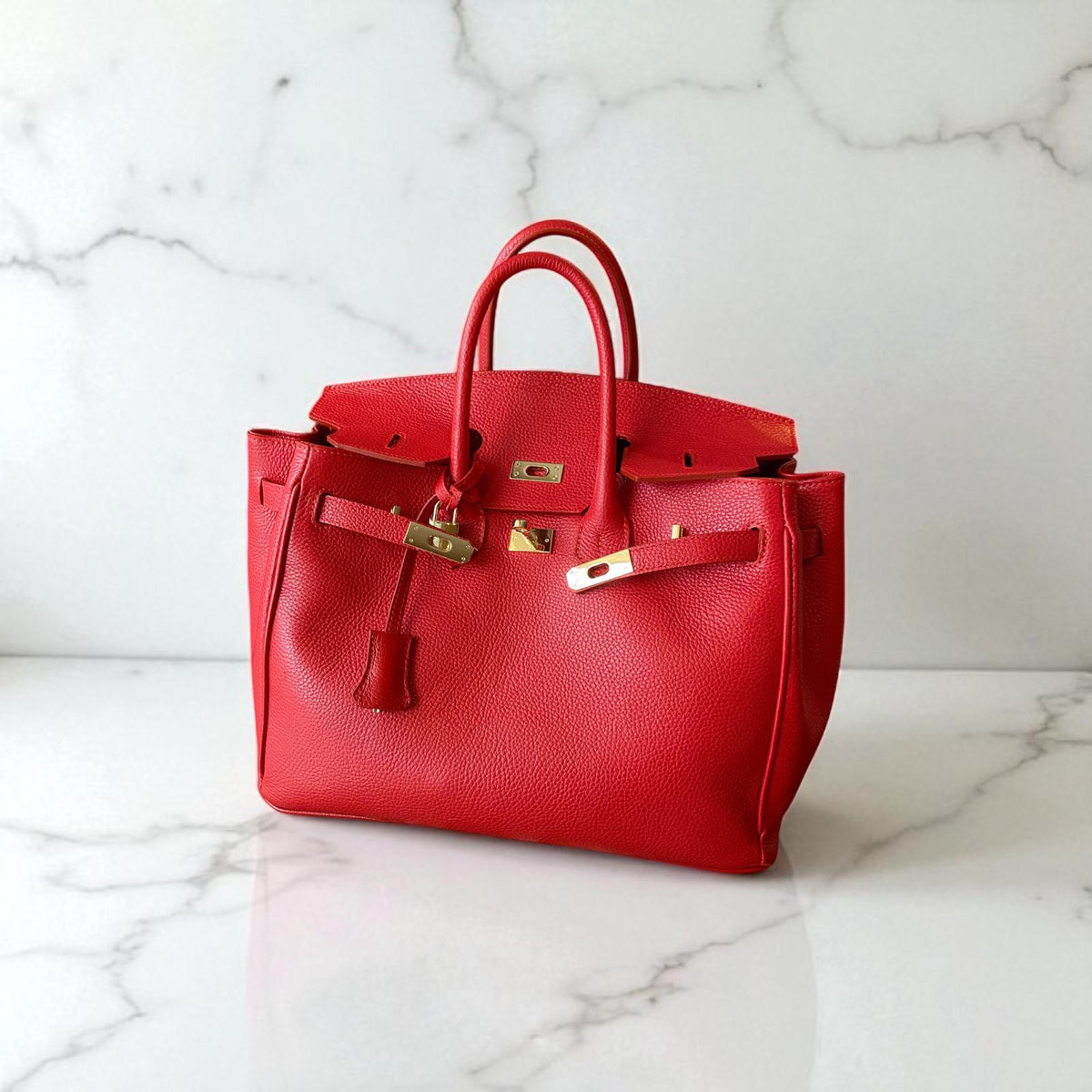 Borsa in Pelle Elisa Birken Rossa
