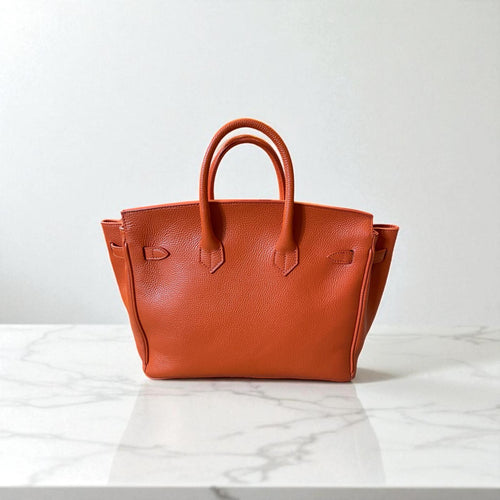 Borsa in Pelle Elisa Birken Arancione
