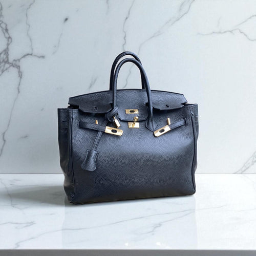 Borsa in Pelle Elisa Birken Blu