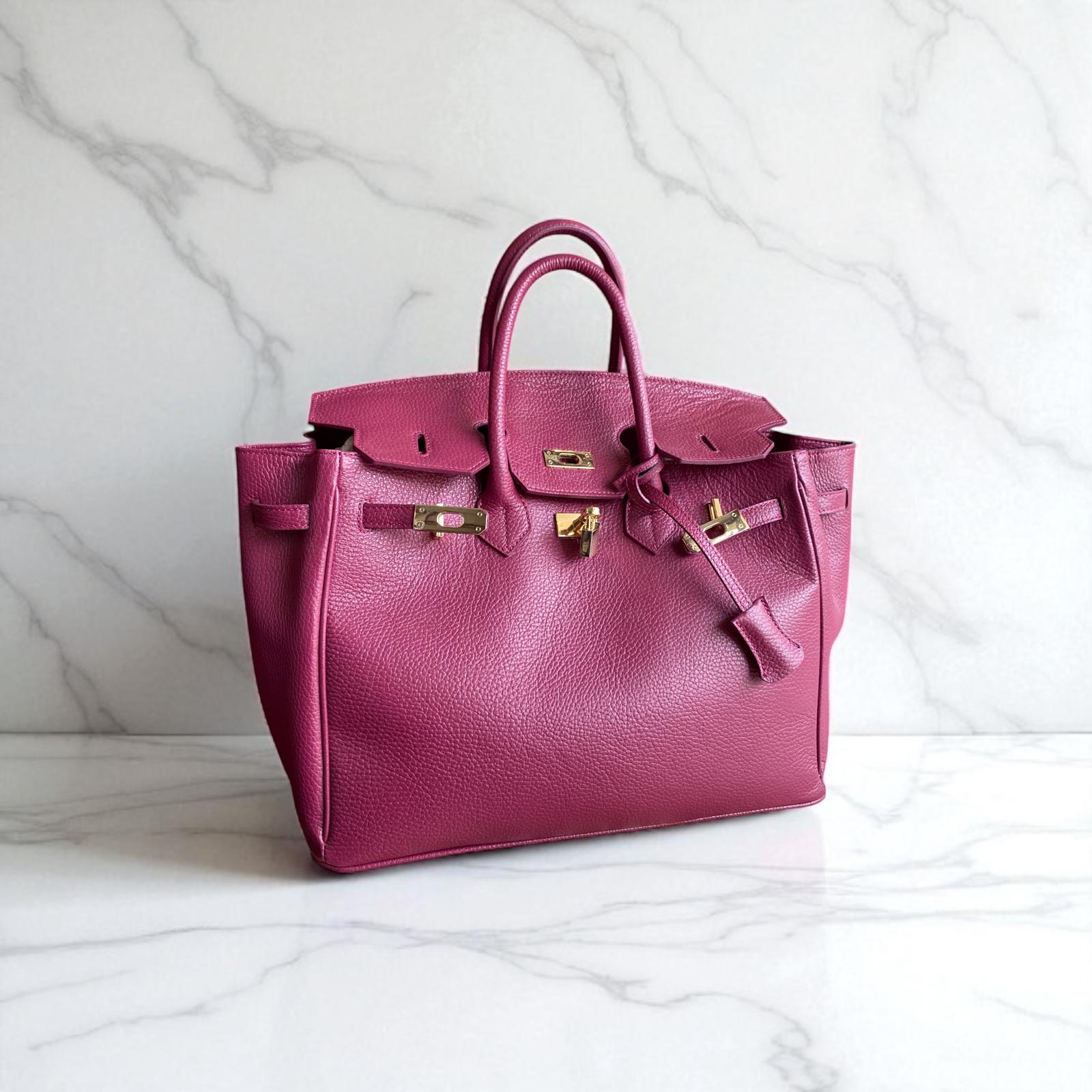 Borsa in Pelle Elisa Birken Melanzana
