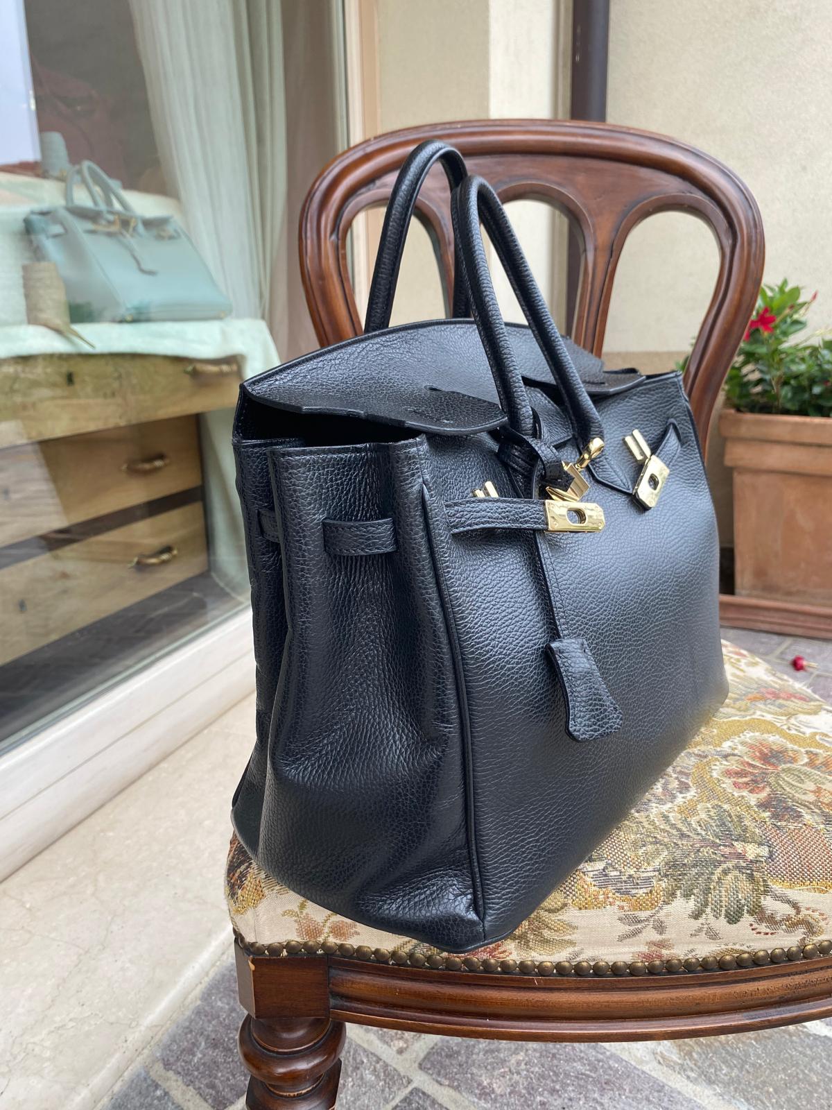 Borsa in Pelle Elisa Birken Nera