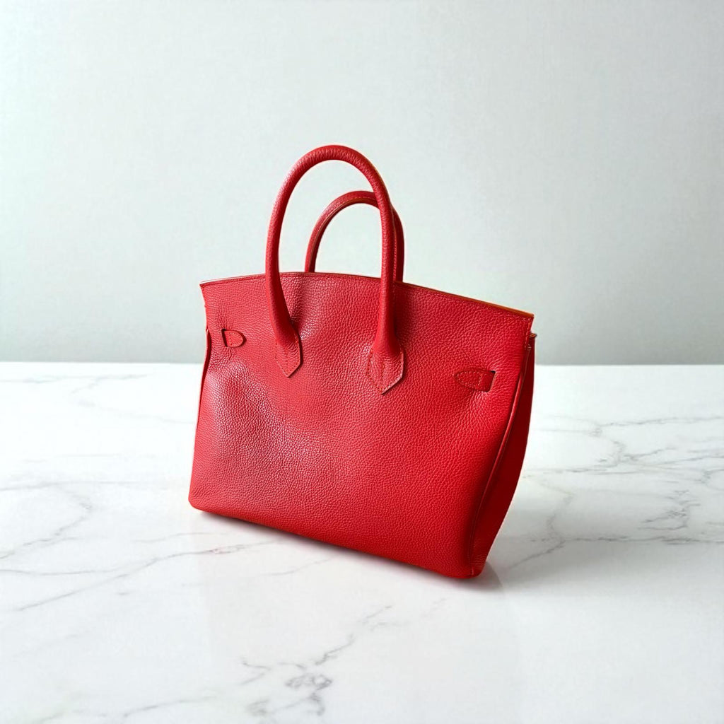 Borsa in Pelle Elisa Birken Rossa