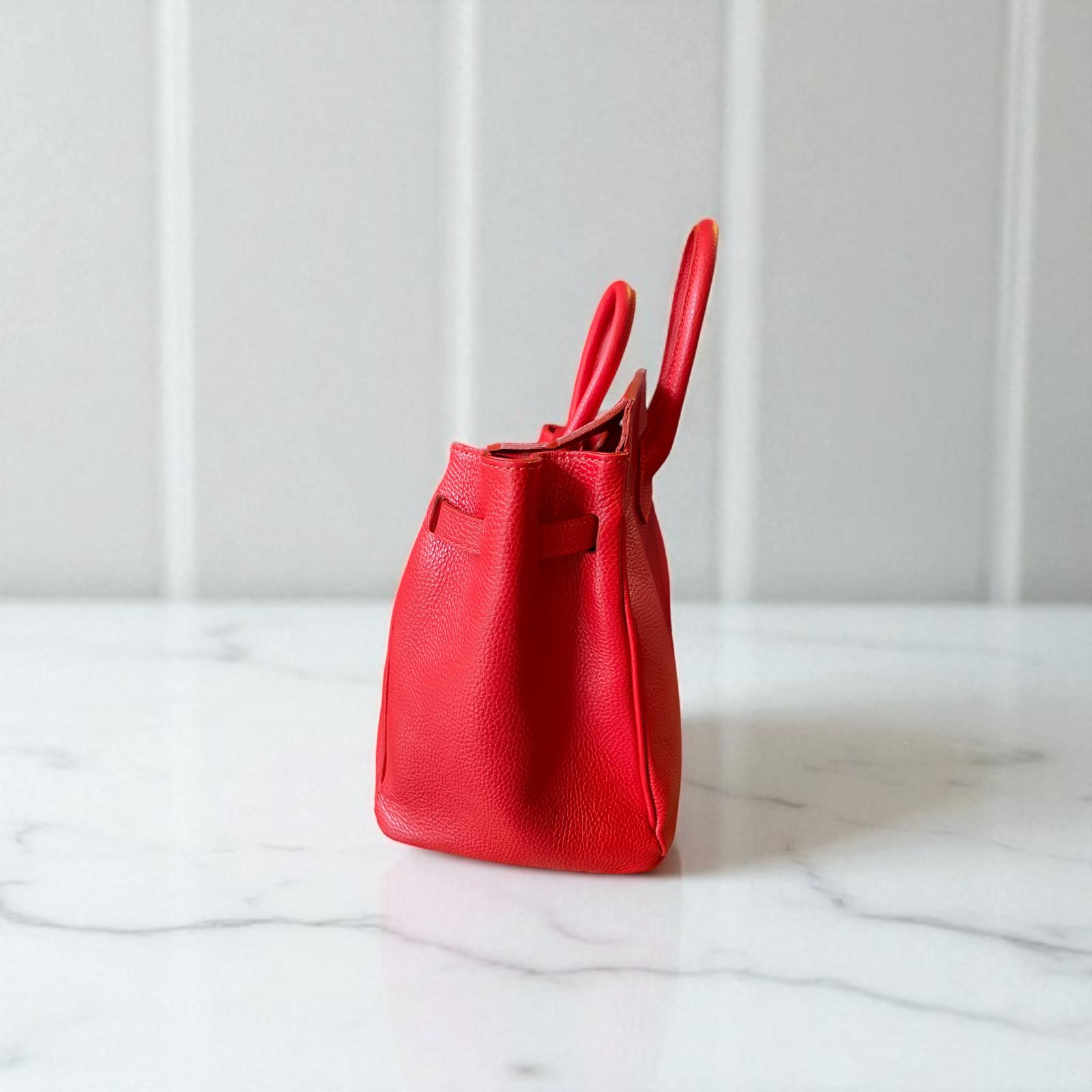 Borsa in Pelle Elisa Birken Rossa