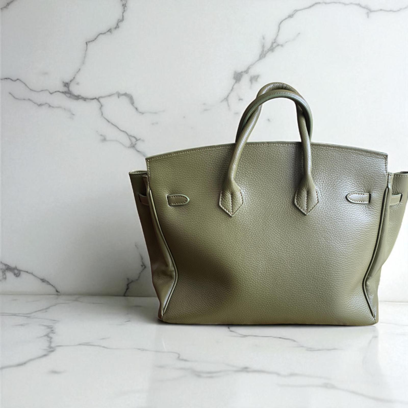 Borsa in Pelle Elisa Birken Verde