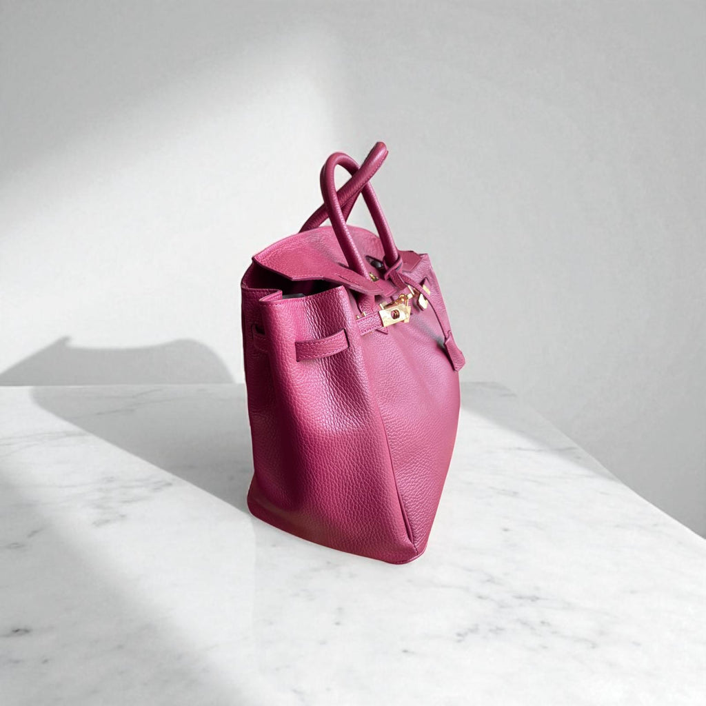 Borsa in Pelle Elisa Birken Melanzana