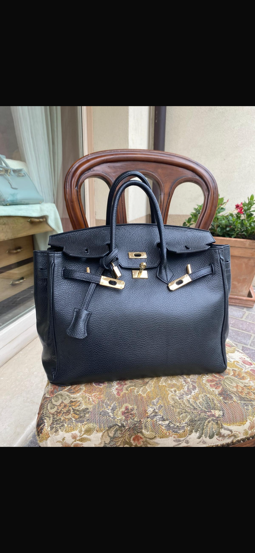 Borsa in Pelle Elisa Nera