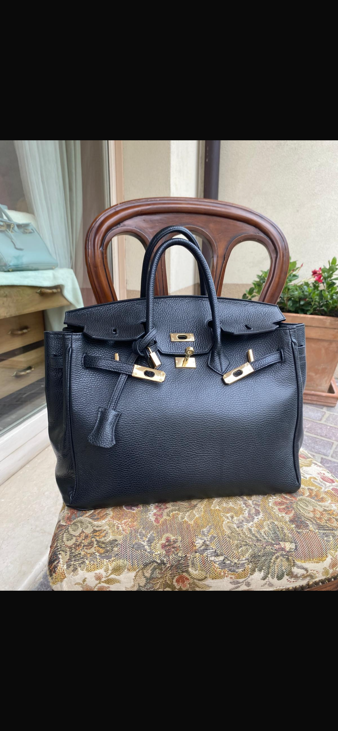 Borsa in Pelle Elisa Nera